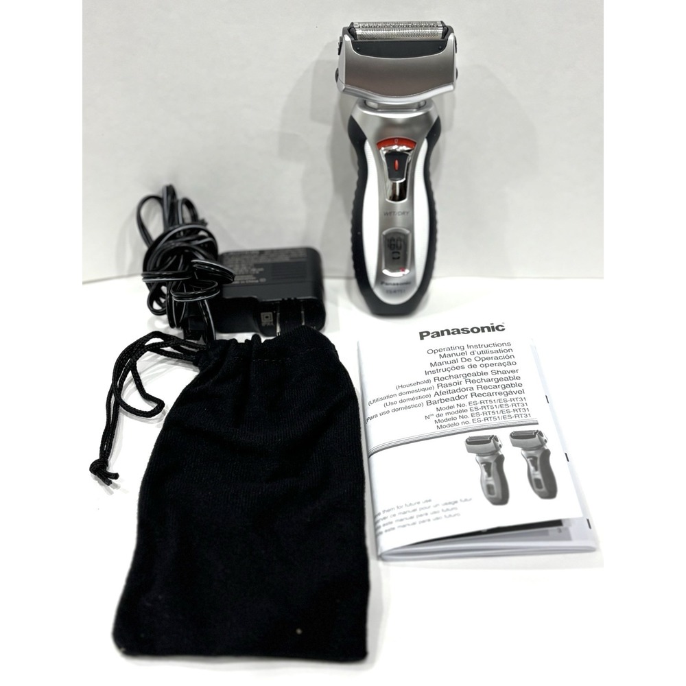 Panasonic ES-RT51-S Wet Dry 3-Blade Rechargeable Electric Shaver w/ Charger - Picture 2 of 14